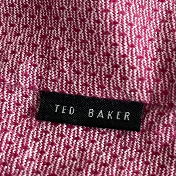 Ted Baker Fresair Mesh Tee 100% Cotton in Dark Red - Size Large (Ted Size 4) - Picture 8 of 10